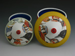 2 Bird Lids with Bowls
